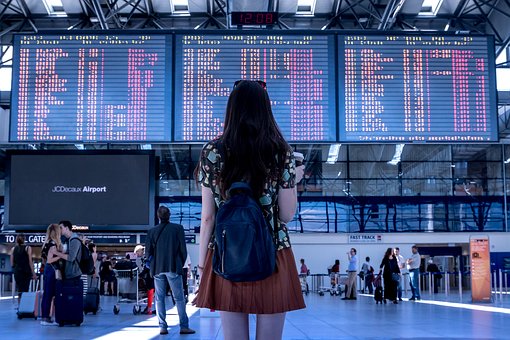 lady in airport